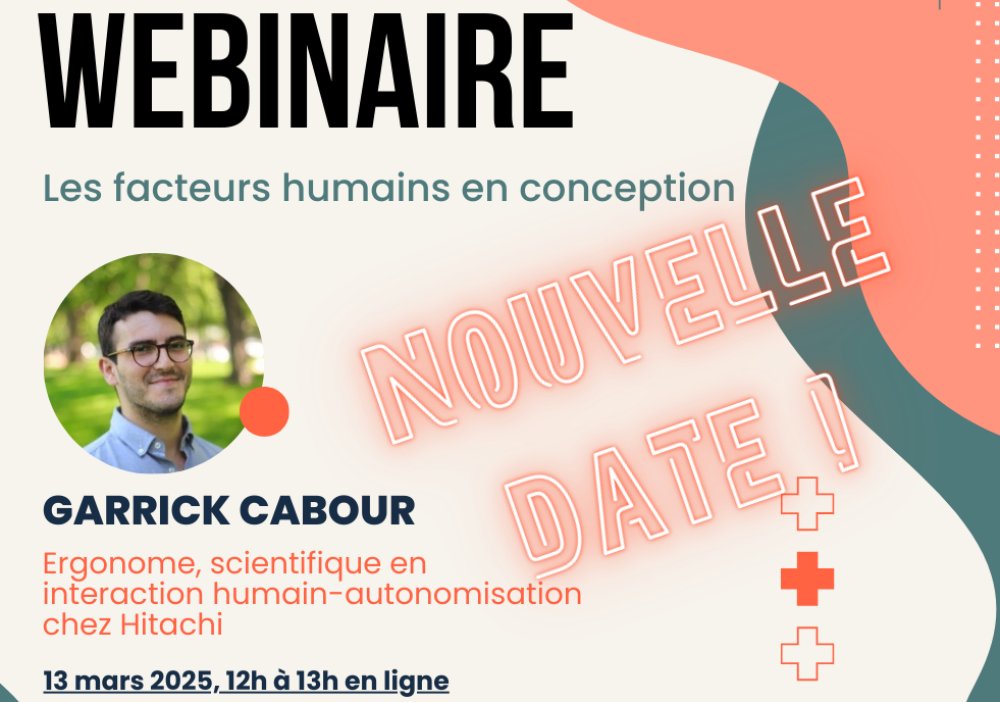 NOUVELLE DATE ! Webinaire : Les facteurs humain en conception